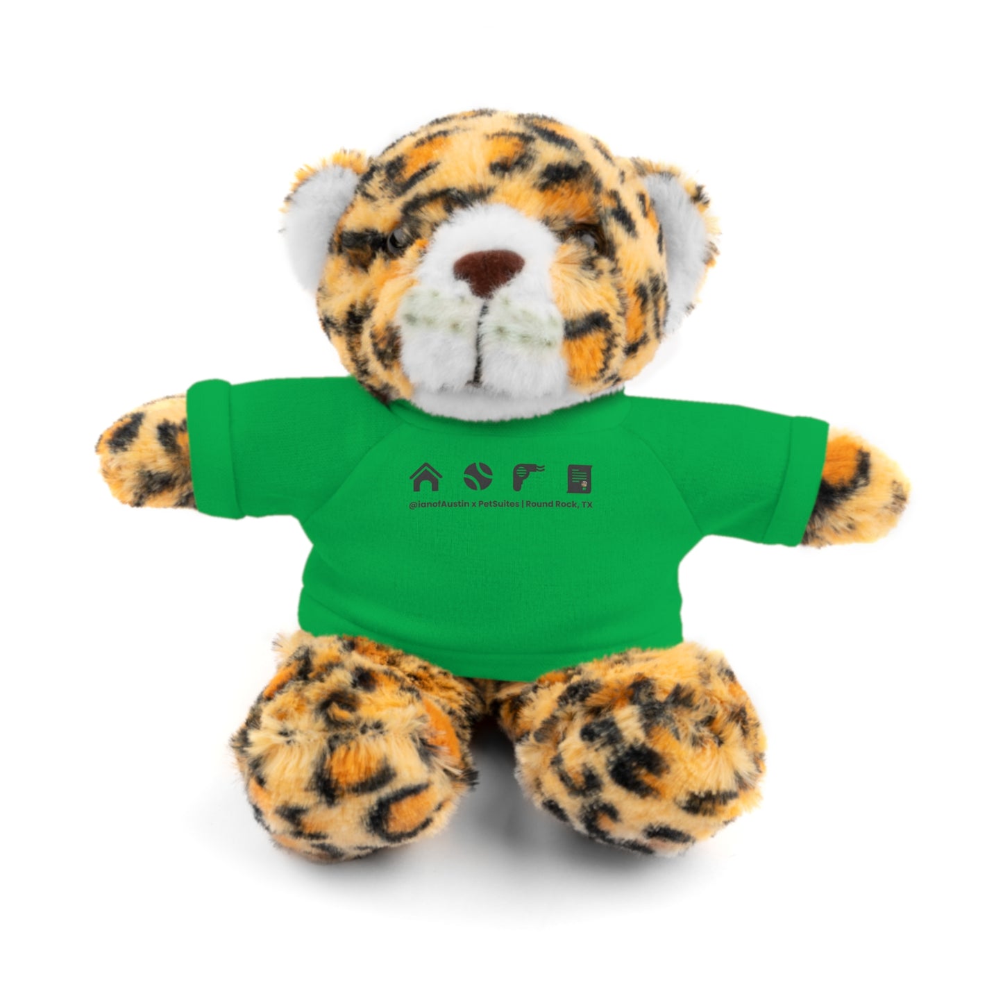 Our Services Icons Stuffed Animals with T-Shirt | @ianofAustin x PetSuites Round Rock