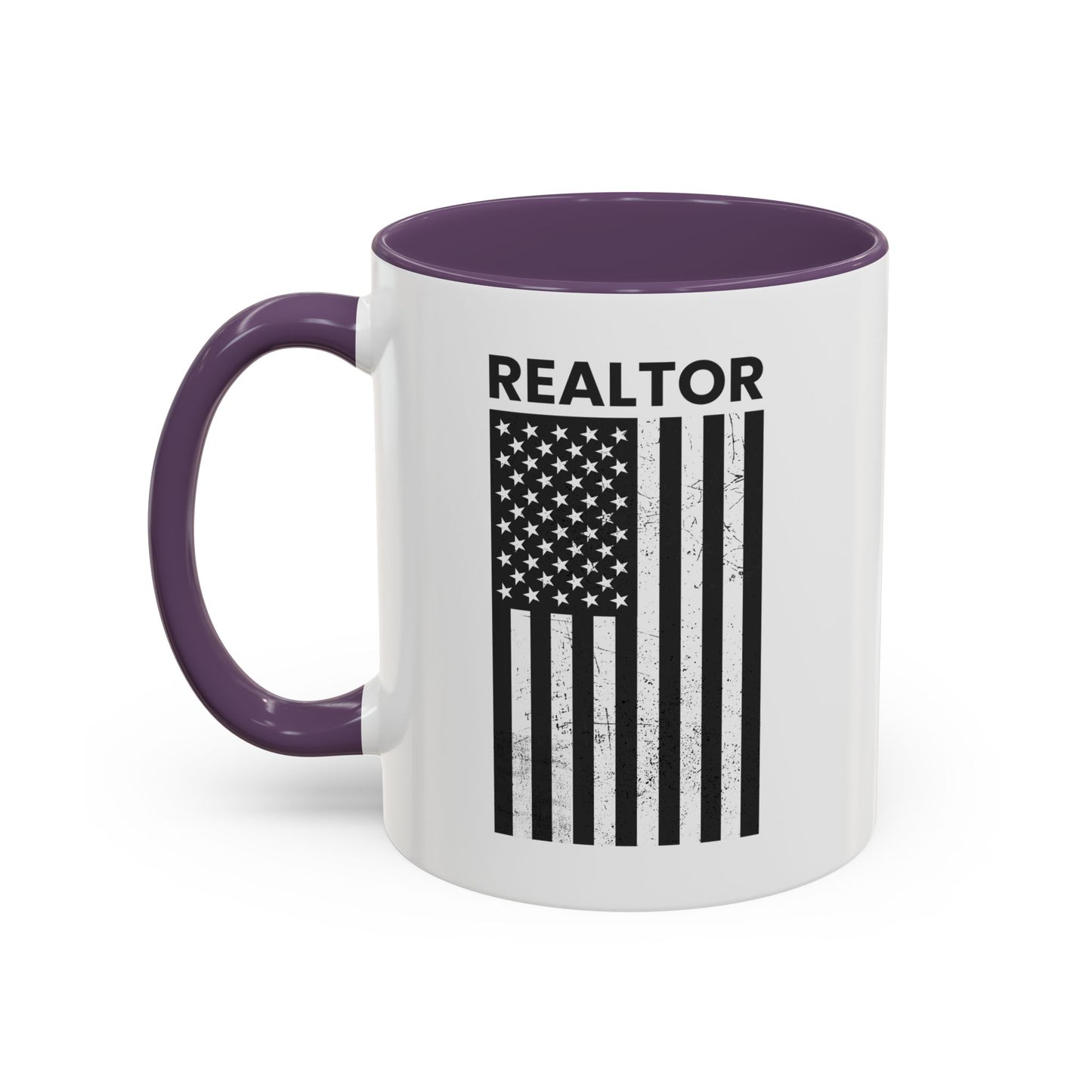 Realtor Black & White Distressed Flag Coffee Mug