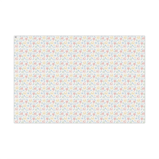 Childhood Sketch Neighborhood Holiday Gift Wrap