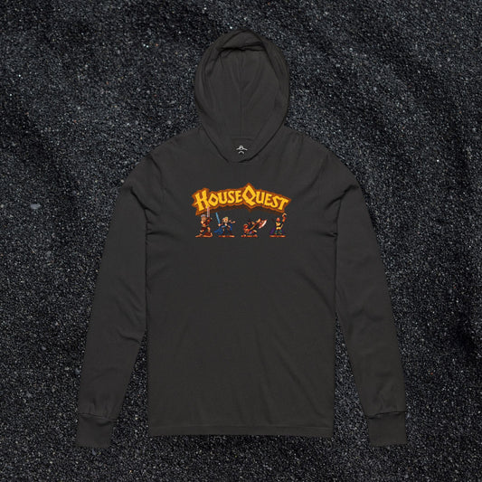 HouseQuest Pixel Hooded Long Sleeve Tshirt | @ianofAustin