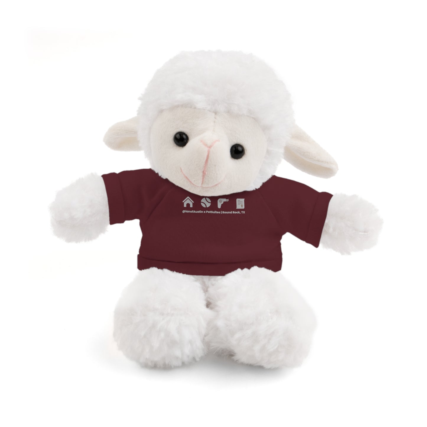Our Services Icons Stuffed Animals with T-Shirt | @ianofAustin x PetSuites Round Rock