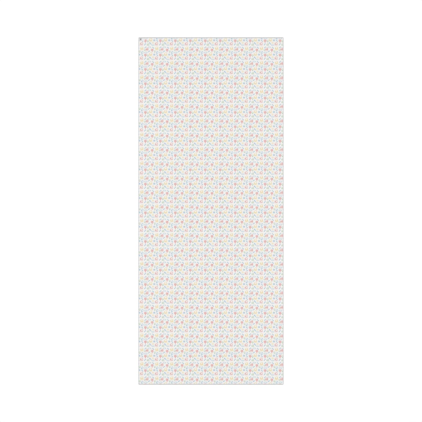 Childhood Sketch Neighborhood Holiday Gift Wrap