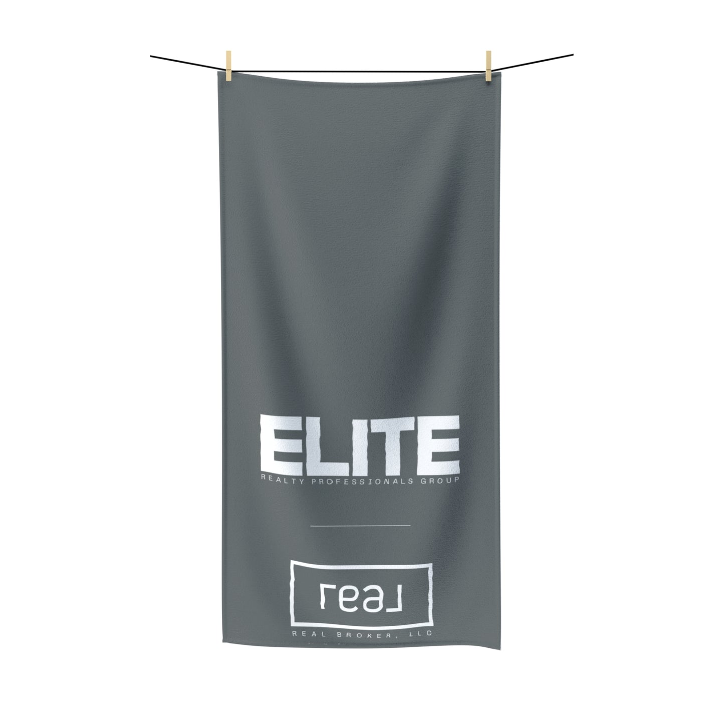 Elite Realty Professionals Group Polycotton Beach Towel | Listing Dream Team Gray