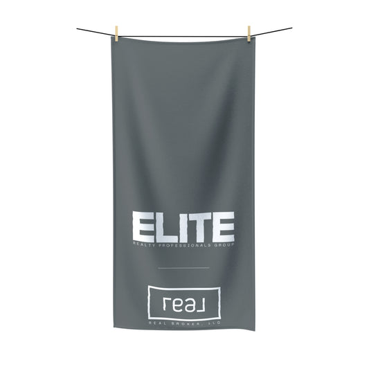 Elite Realty Professionals Group Polycotton Beach Towel | Listing Dream Team Gray