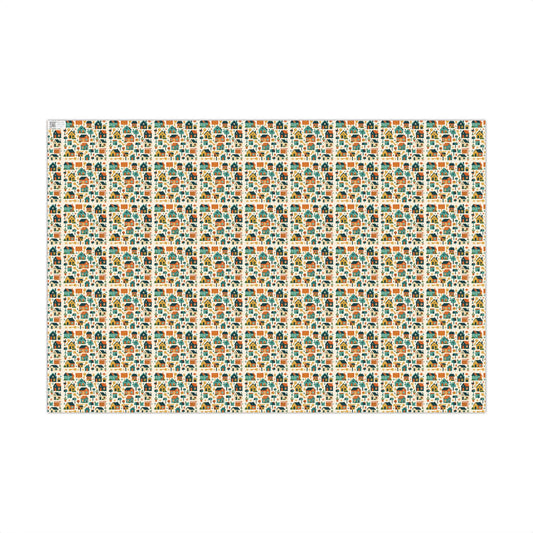 Vintage Neighborhood Holiday Gift Wrap