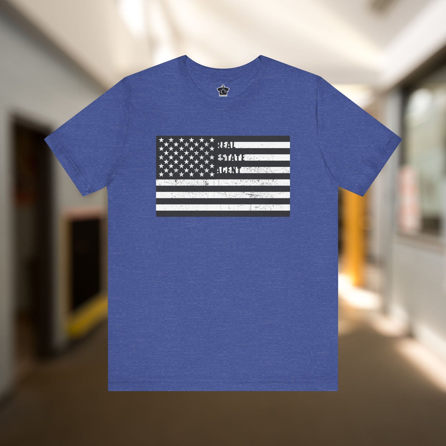 American Flag Real Estate Agent Distressed T-Shirt
