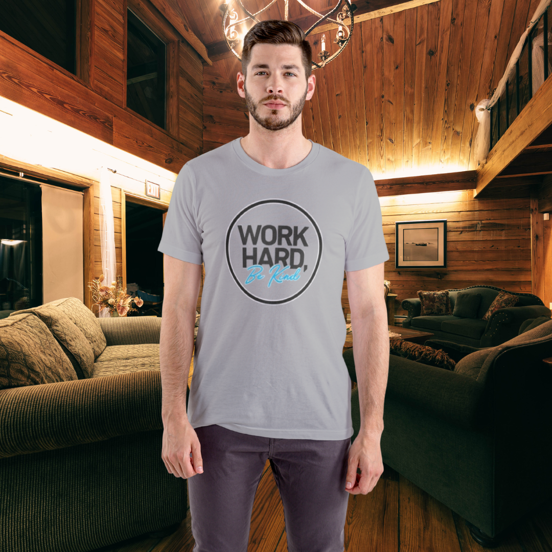 Work Hard, Be Kind Black Circle Tee