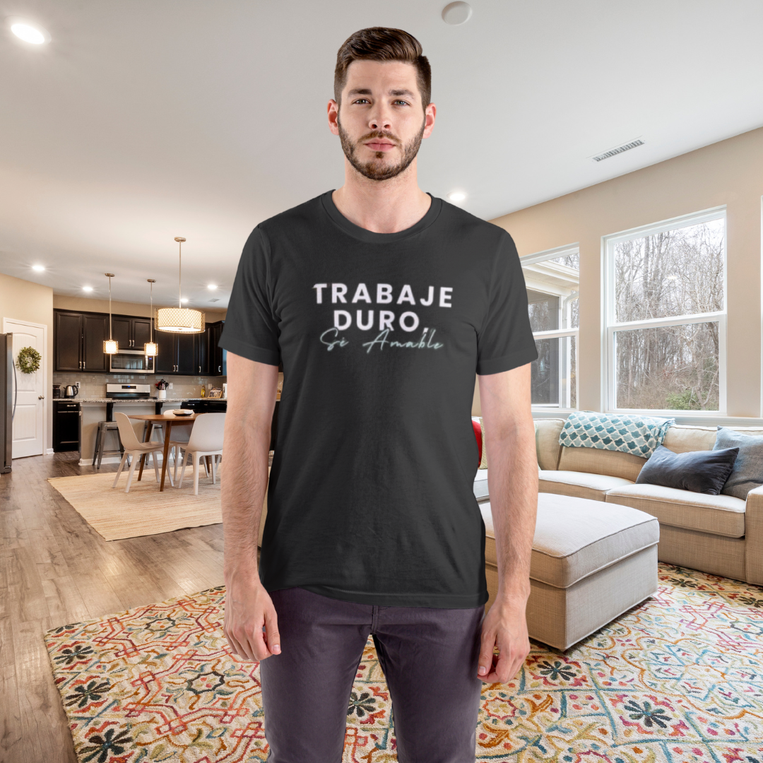 Work Hard, Be Kind – Modern Mint T-Shirt (Español Edition) – Unofficial