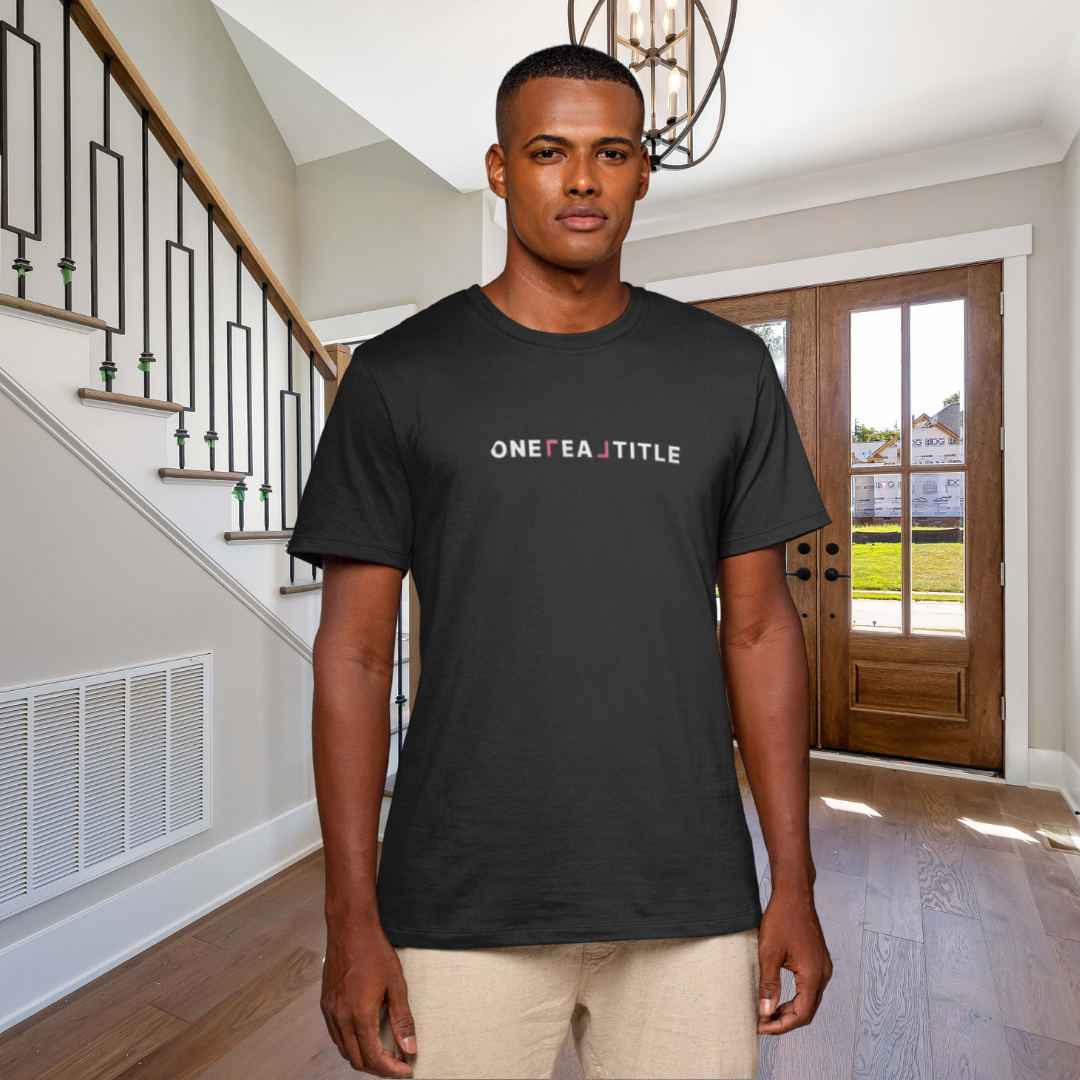 ONE REAL Title – Bold Text Logo Contrast Tee