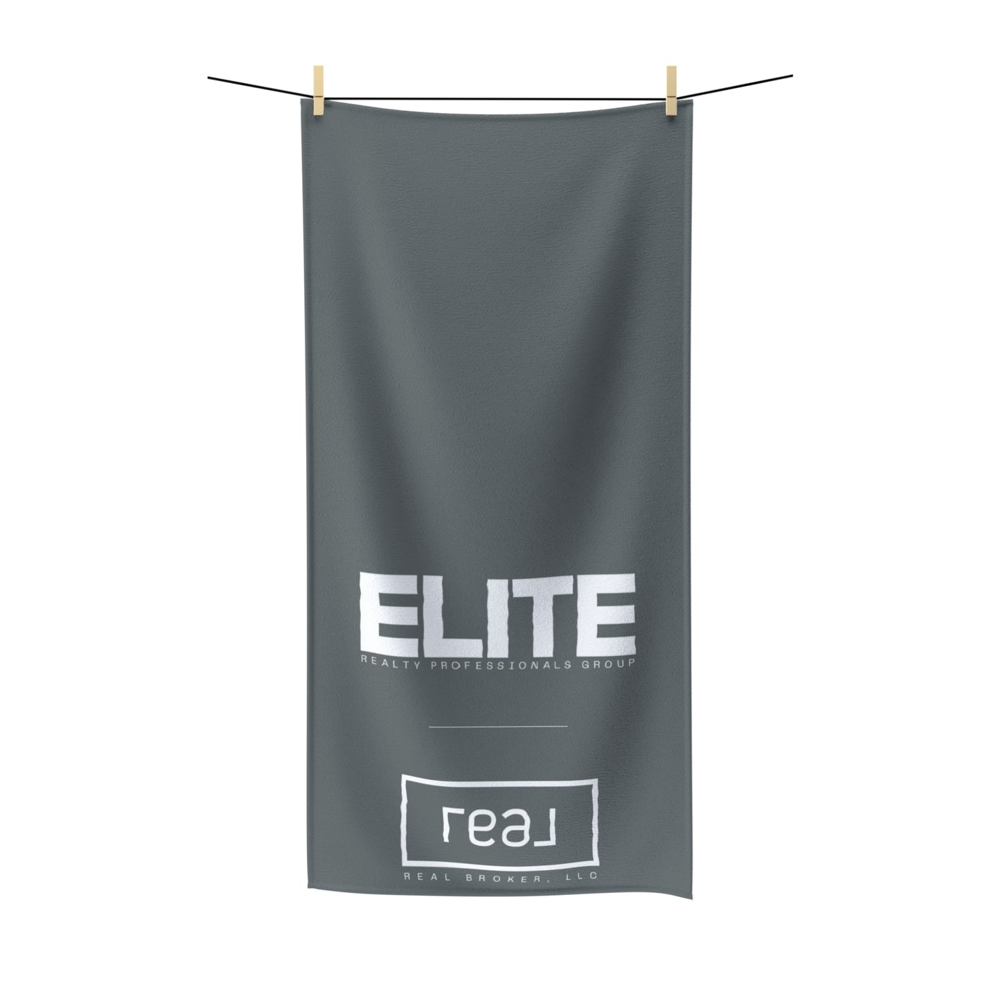 Elite Realty Professionals Group Polycotton Beach Towel | Listing Dream Team Gray