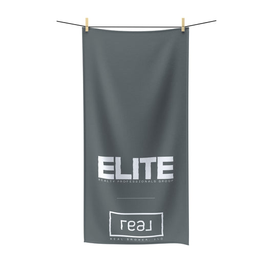 Elite Realty Professionals Group Polycotton Beach Towel | Listing Dream Team Gray