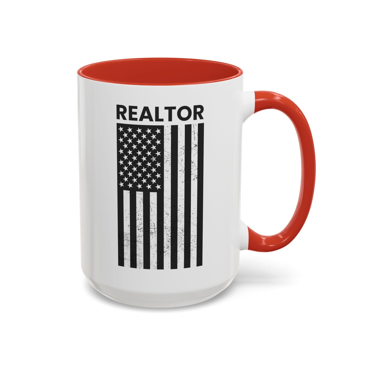 Realtor Black & White Distressed Flag Coffee Mug