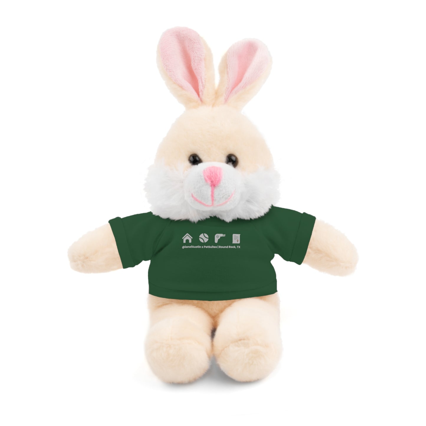 Our Services Icons Stuffed Animals with T-Shirt | @ianofAustin x PetSuites Round Rock