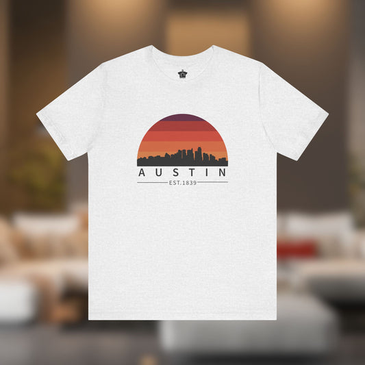 Austin Established Retro Sunset Tshirt