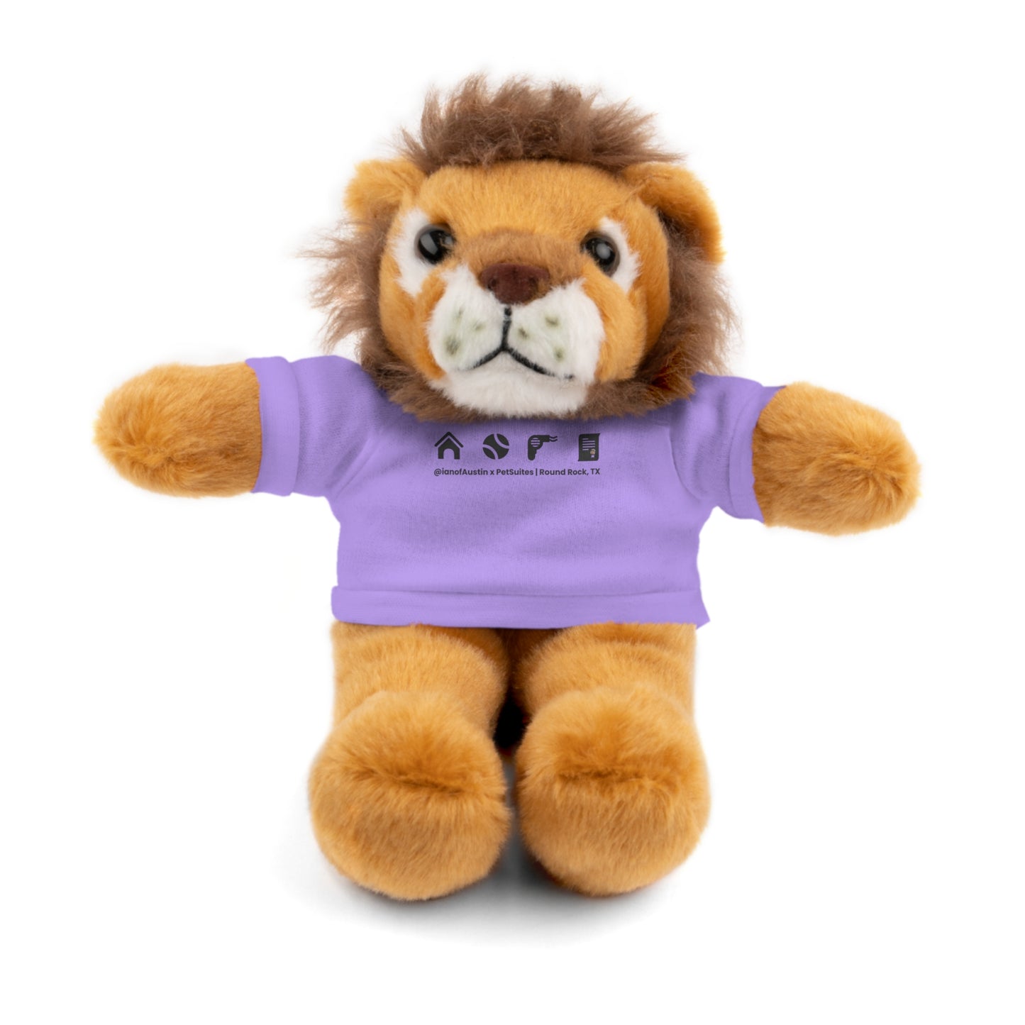 Our Services Icons Stuffed Animals with T-Shirt | @ianofAustin x PetSuites Round Rock