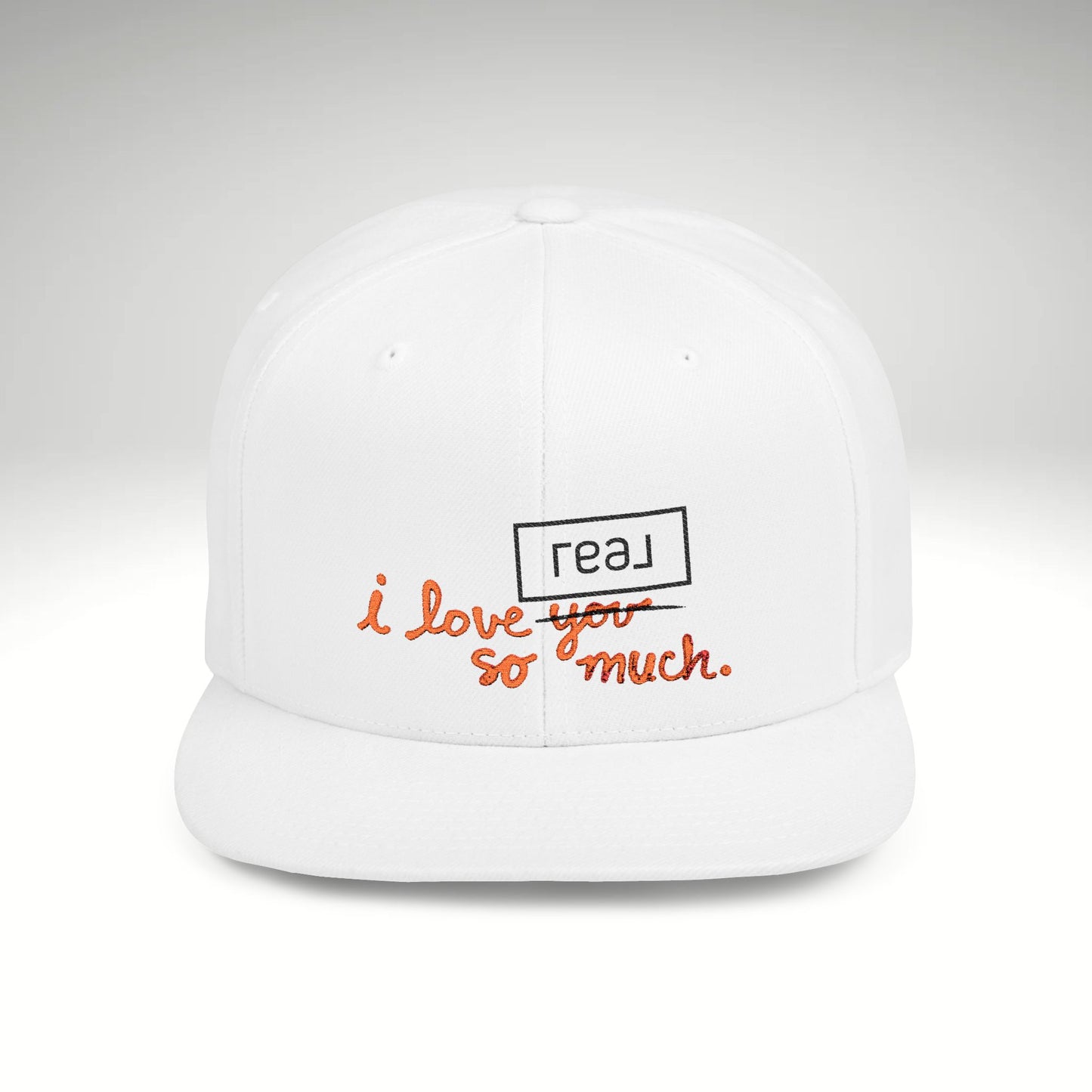 I Love REAL So Much Embroidered Snapback Hat
