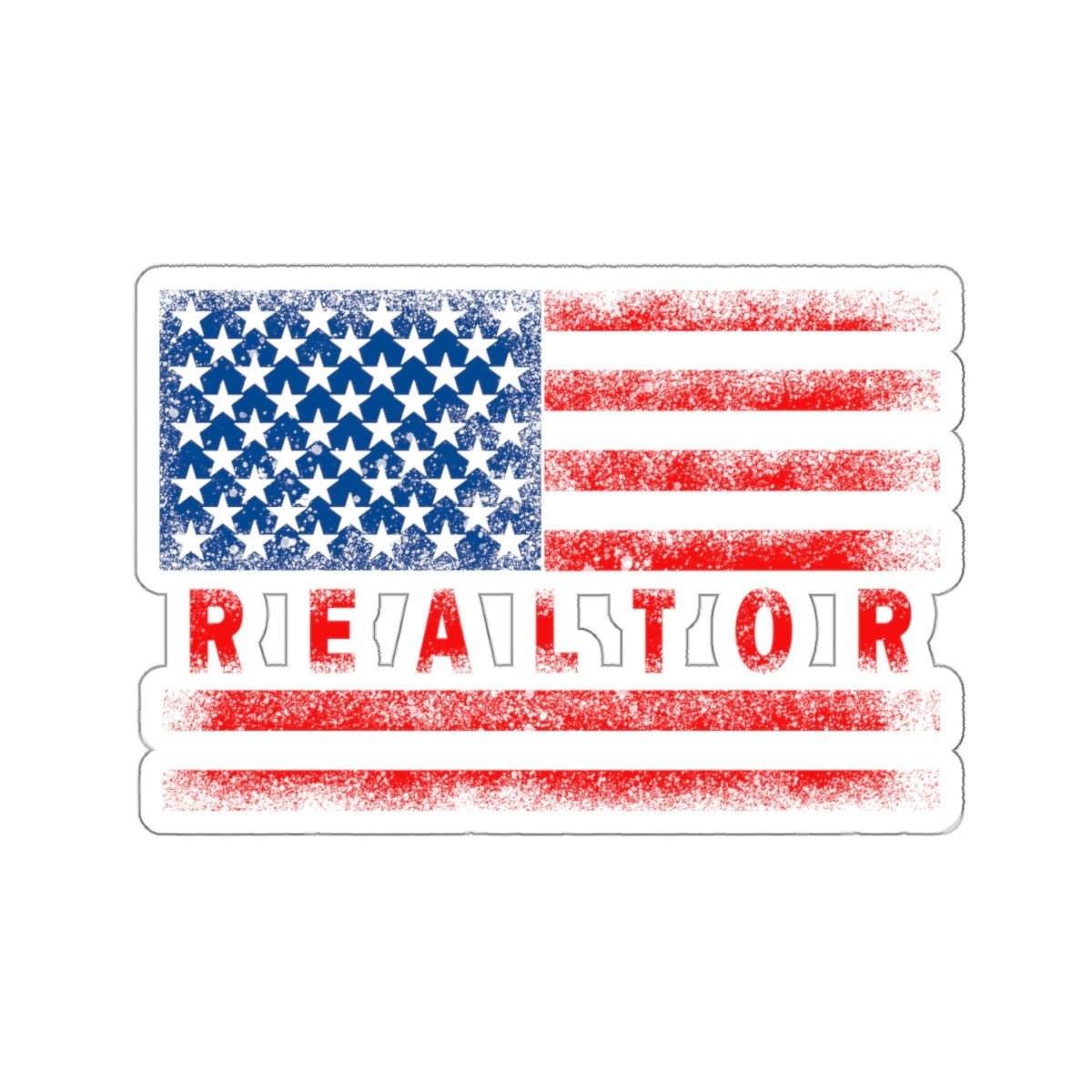 American Flag Realtor Sticker - Paper products | ShirtyAgents