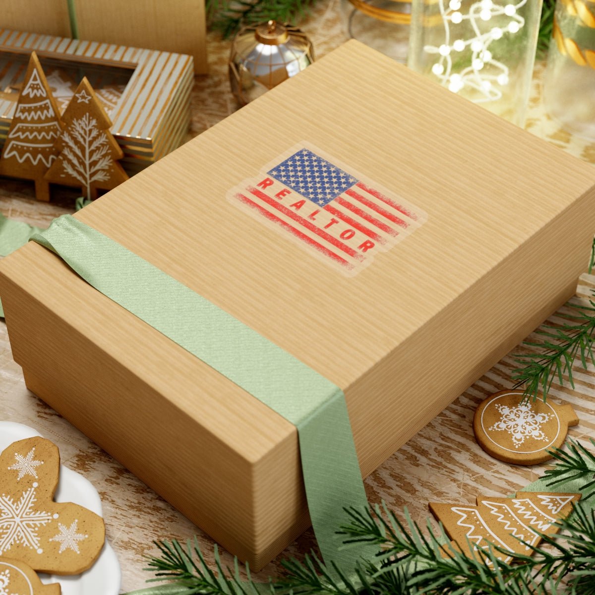 American Flag Realtor Sticker - Paper products | ShirtyAgents