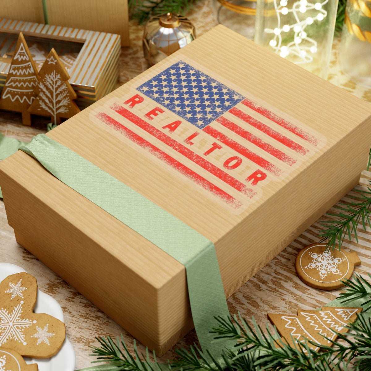 American Flag Realtor Sticker - Paper products | ShirtyAgents