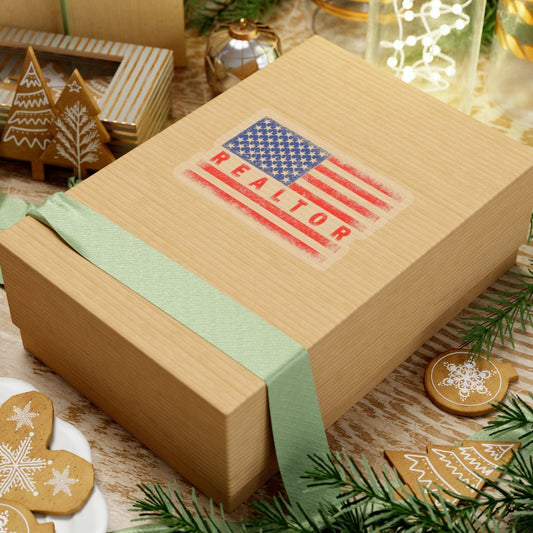 American Flag Realtor Sticker - Paper products | ShirtyAgents
