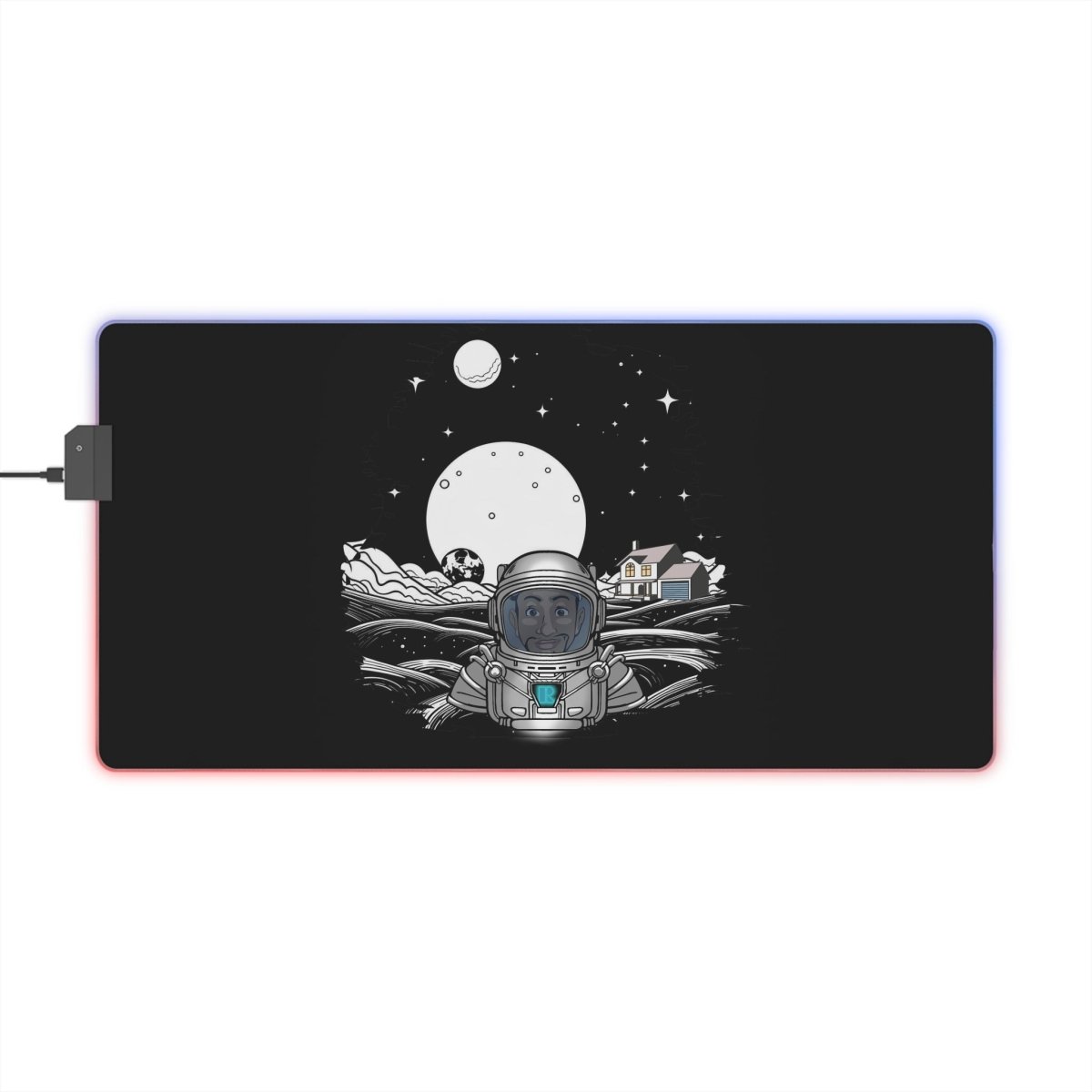 Astronaut Realtor LED Mouse Pad #ianofaustin - Home Decor | ShirtyAgents