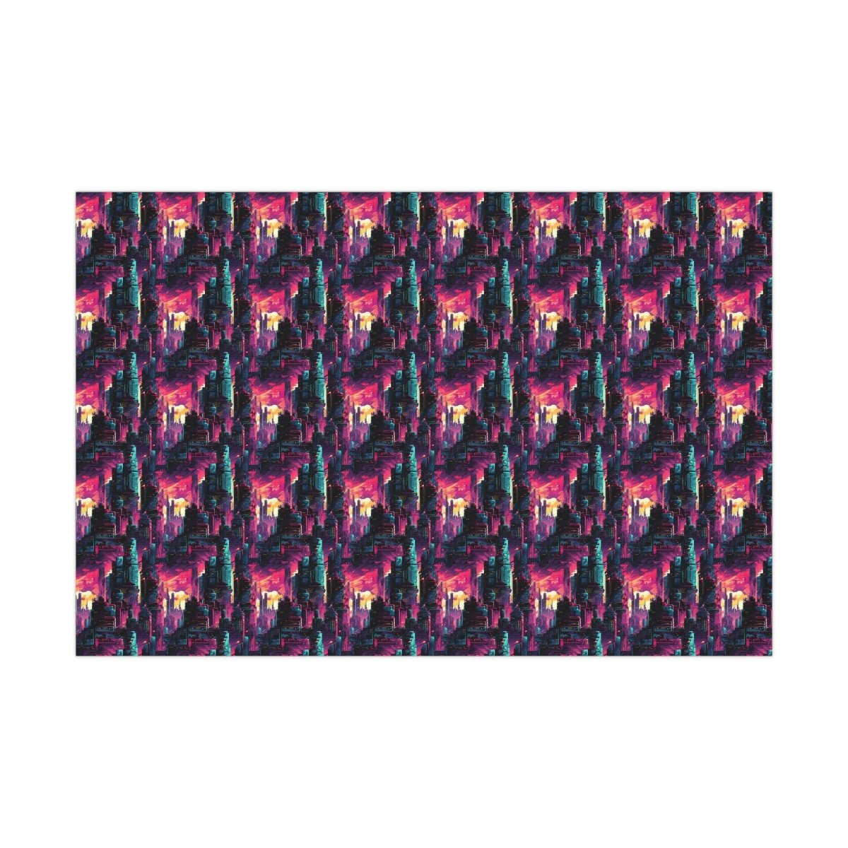 City in the Sky Cyberpunk Style Gift Wrap - Home Decor | ShirtyAgents