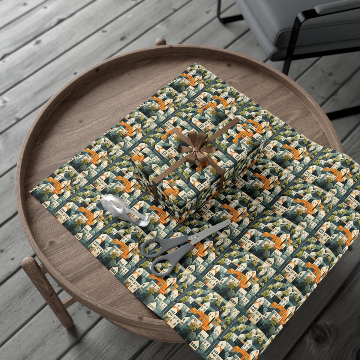 Geometric Style Neighborhood v2 Gift Wrap - Home Decor | ShirtyAgents
