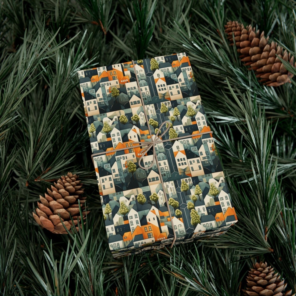 Geometric Style Neighborhood v2 Gift Wrap - Home Decor | ShirtyAgents