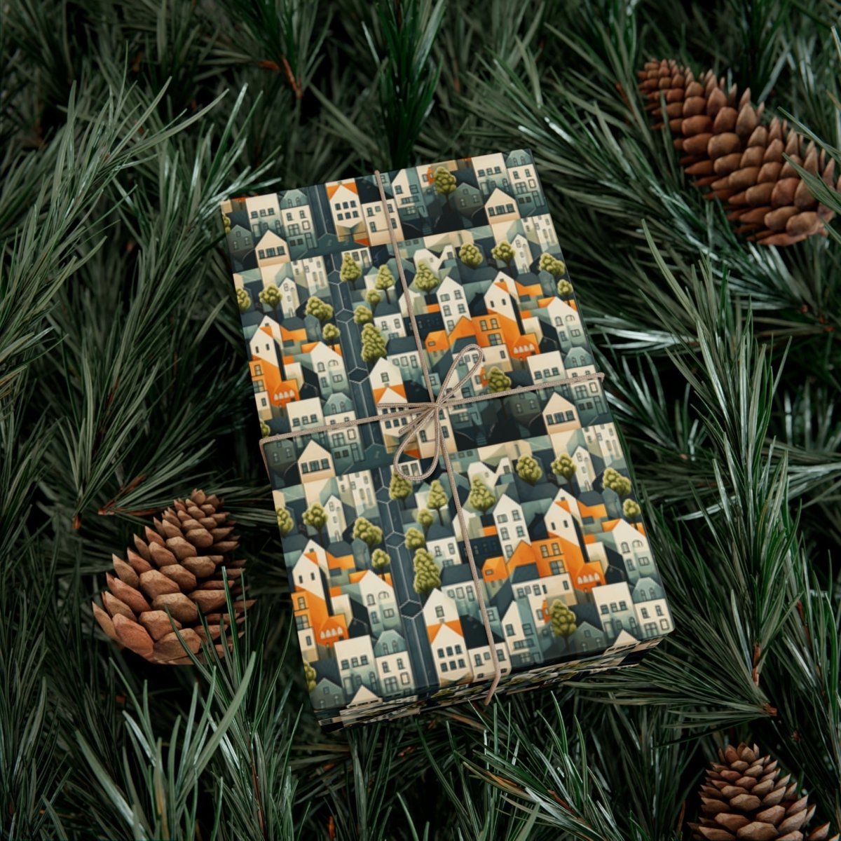 Geometric Style Neighborhood v2 Gift Wrap - Home Decor | ShirtyAgents