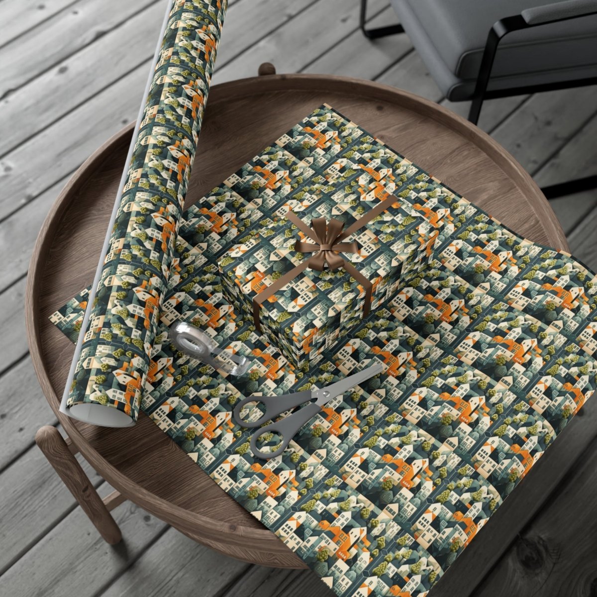 Geometric Style Neighborhood v2 Gift Wrap - Home Decor | ShirtyAgents