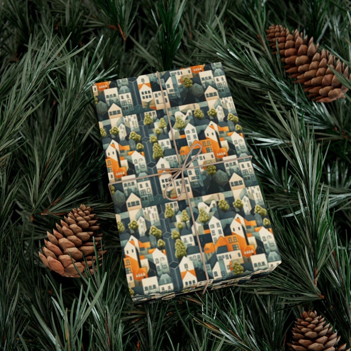 Geometric Style Neighborhood v2 Gift Wrap - Home Decor | ShirtyAgents