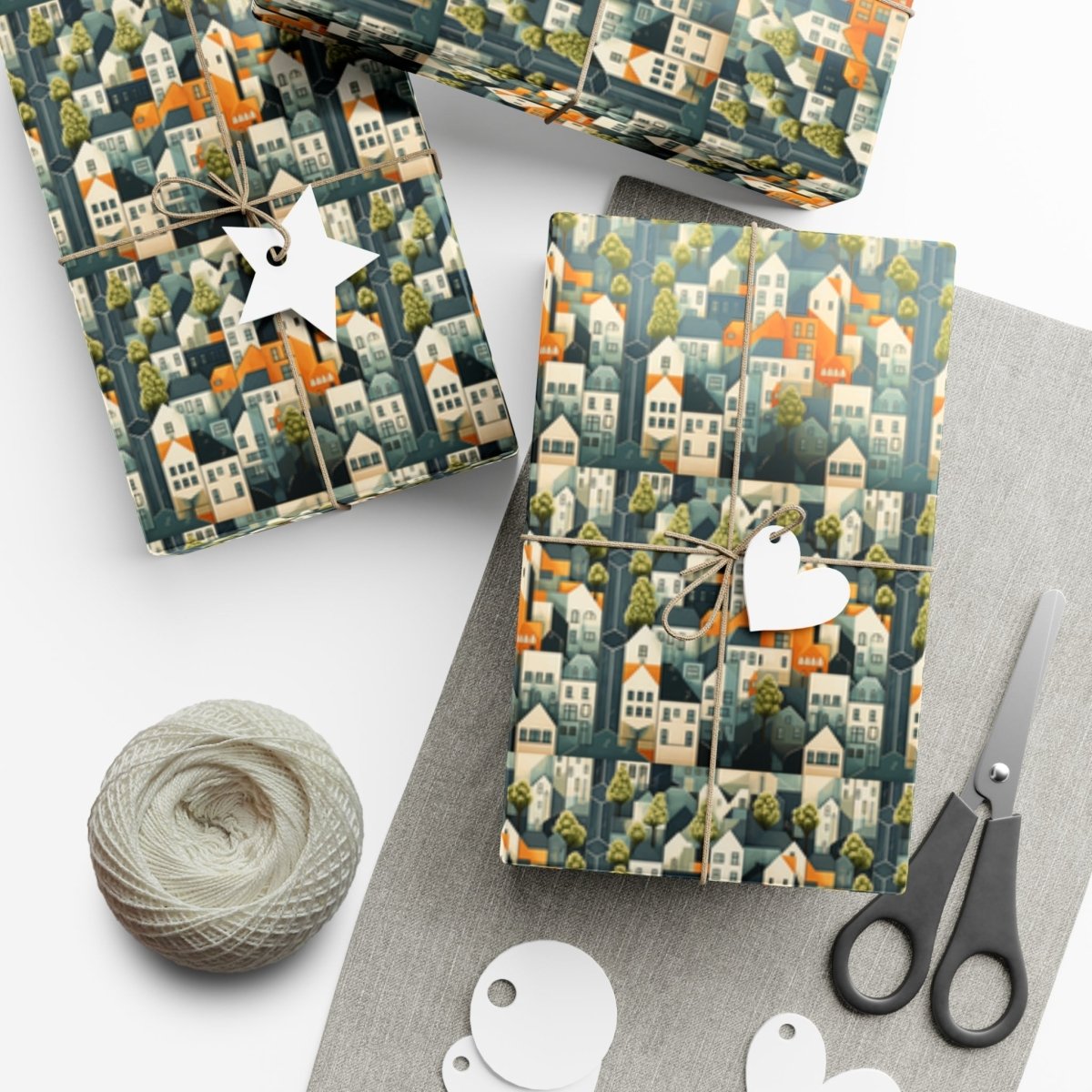 Geometric Style Neighborhood v2 Gift Wrap - Home Decor | ShirtyAgents