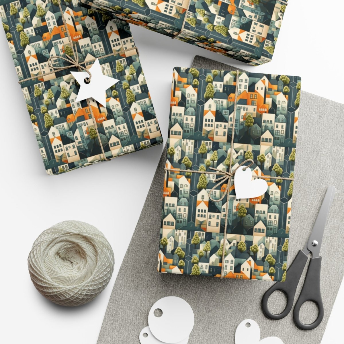 Geometric Style Neighborhood v2 Gift Wrap - Home Decor | ShirtyAgents