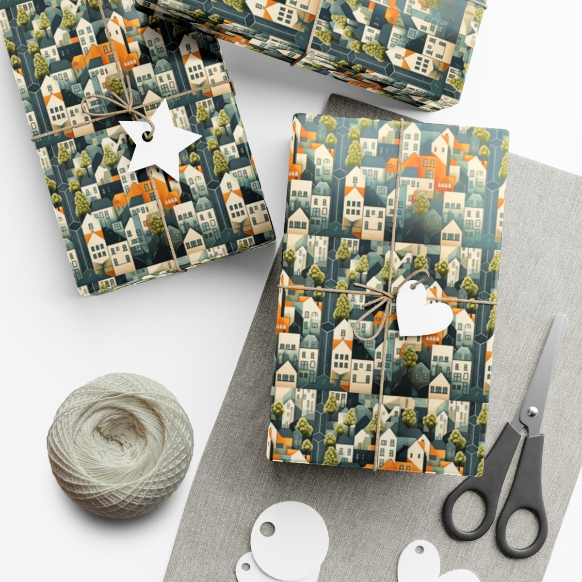 Geometric Style Neighborhood v2 Gift Wrap - Home Decor | ShirtyAgents