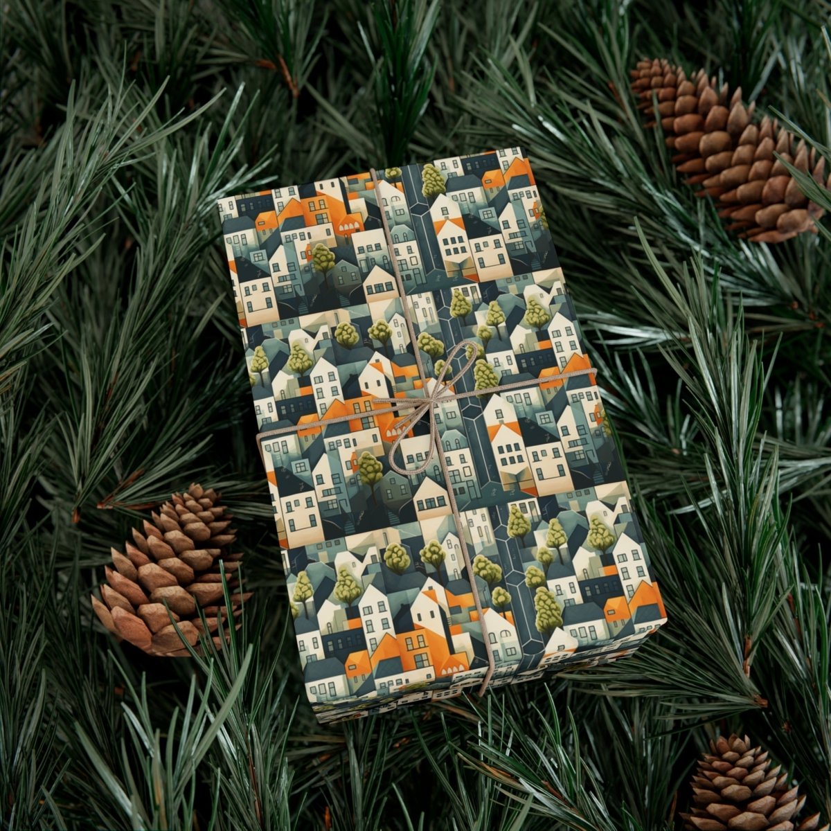 Geometric Style Neighborhood v2 Gift Wrap - Home Decor | ShirtyAgents