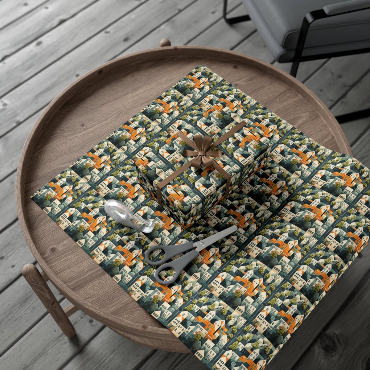 Geometric Style Neighborhood v2 Gift Wrap - Home Decor | ShirtyAgents
