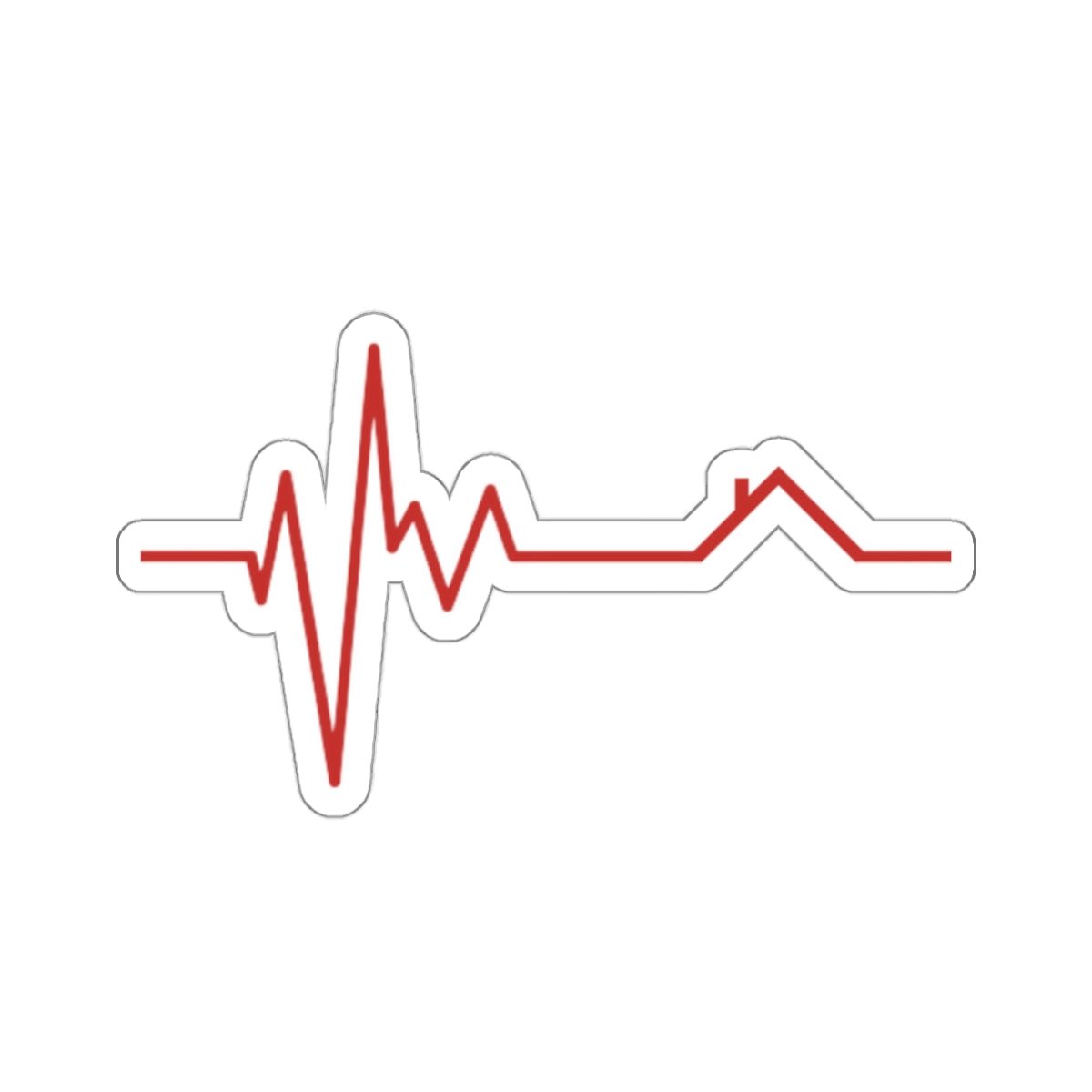 Housebeat Sticker (Red) - Paper products | ShirtyAgents