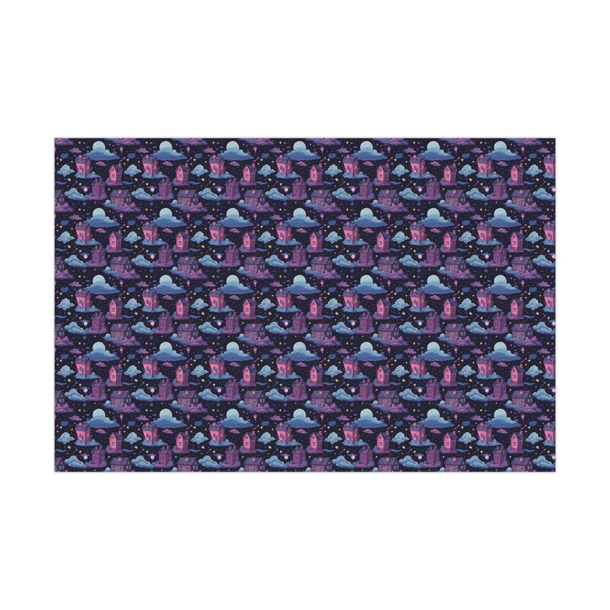 Houses in Space Gift Wrap Papers - Home Decor | ShirtyAgents