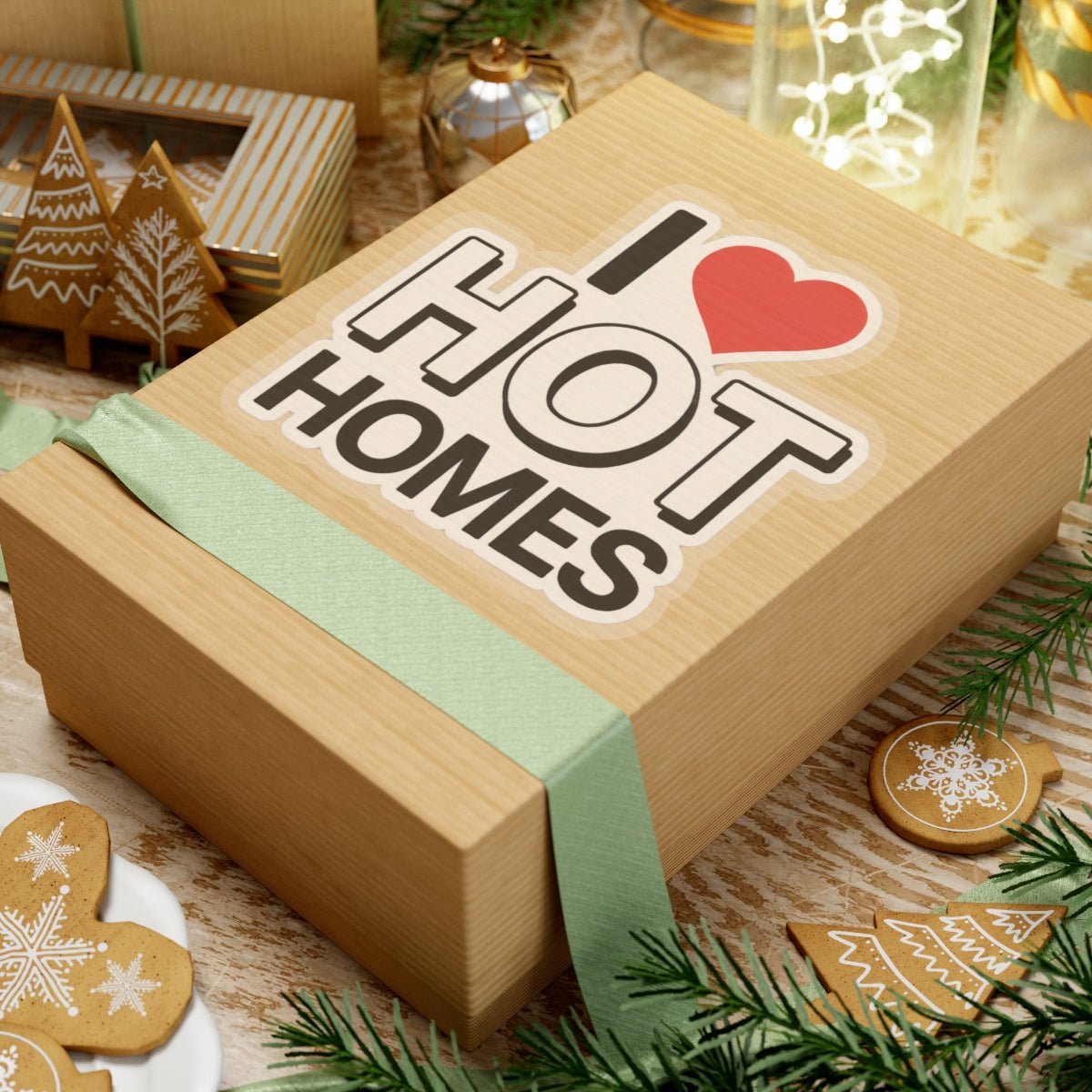 "I ❤️ Hot Homes" Kiss - Cut Vinyl Sticker - Paper products | ShirtyAgents