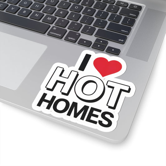 "I ❤️ Hot Homes" Kiss - Cut Vinyl Sticker - Paper products | ShirtyAgents