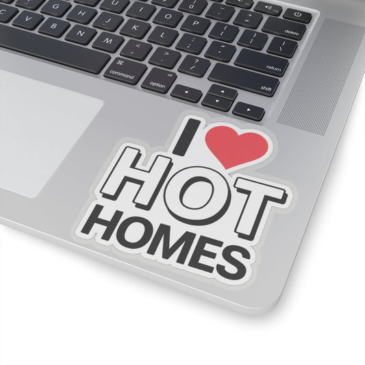 "I ❤️ Hot Homes" Kiss - Cut Vinyl Sticker - Paper products | ShirtyAgents