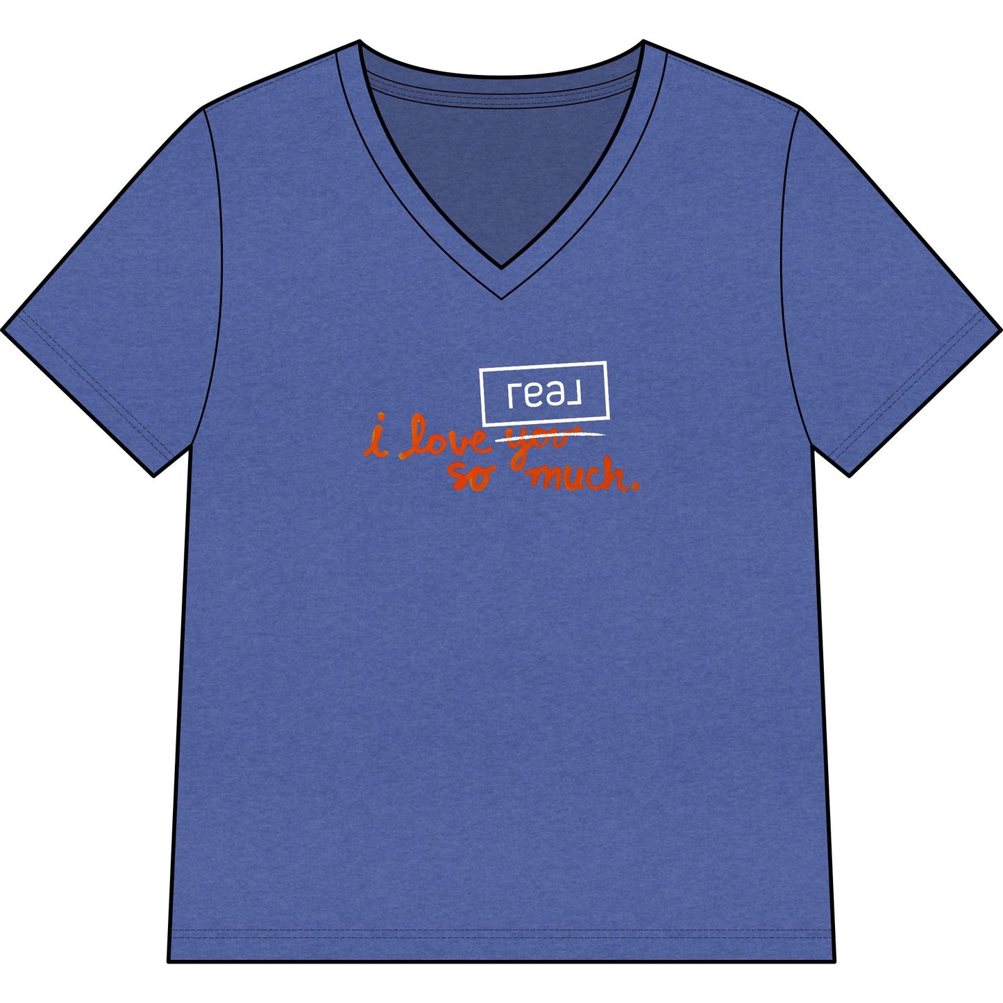 I Love REAL Broker So Much | Relaxed V - Neck Tee - T-Shirt | ShirtyAgents