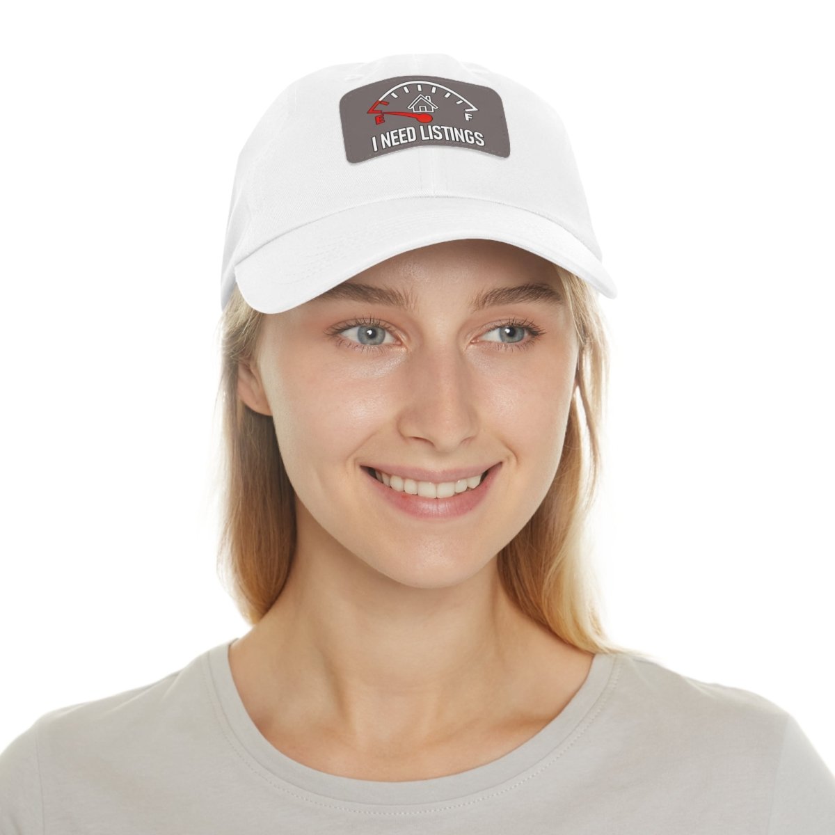 I Need Listings Hat with Leather Patch - Hats | ShirtyAgents