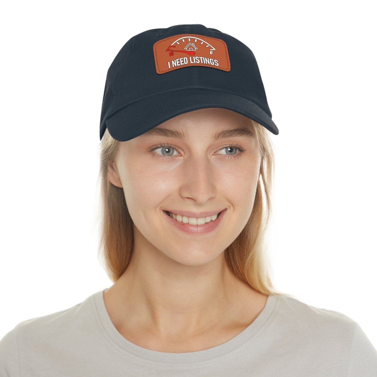 I Need Listings Hat with Leather Patch - Hats | ShirtyAgents