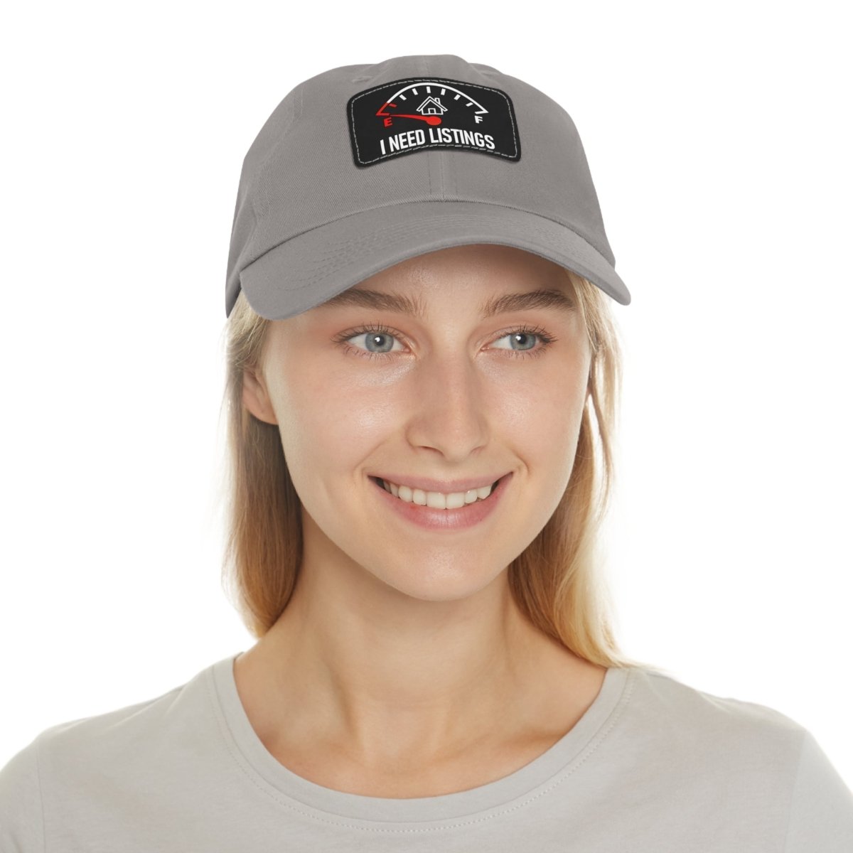 I Need Listings Hat with Leather Patch - Hats | ShirtyAgents