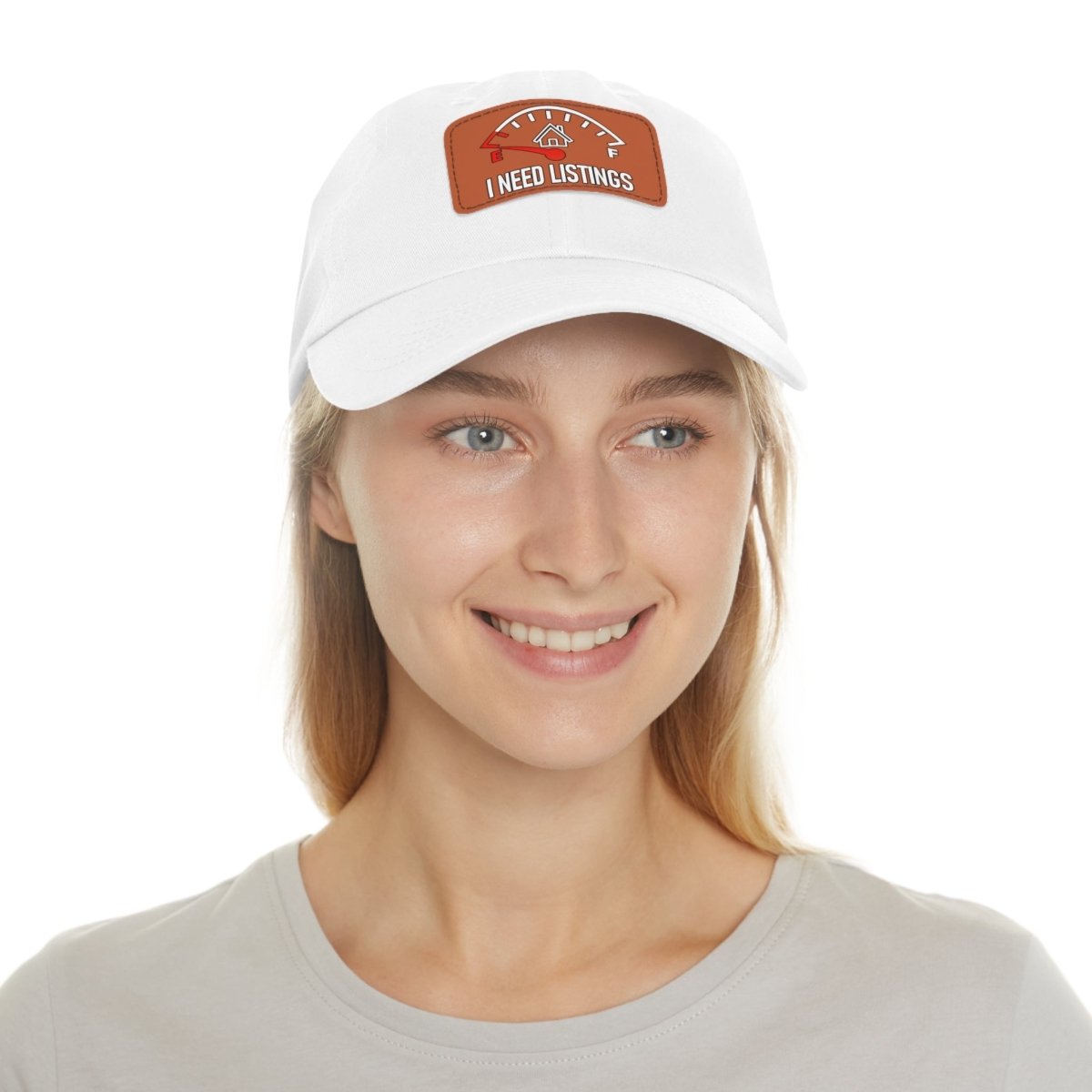 I Need Listings Hat with Leather Patch - Hats | ShirtyAgents