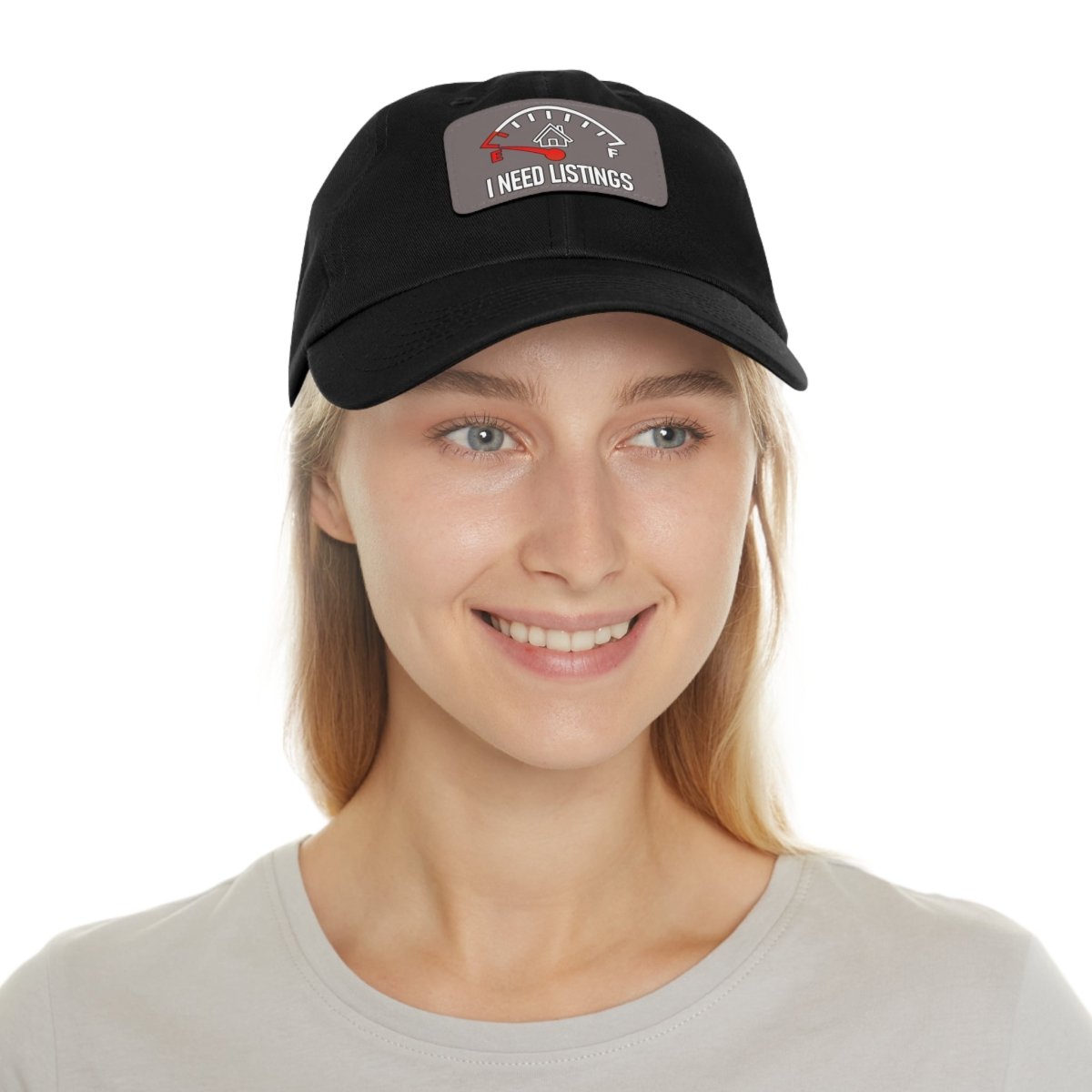 I Need Listings Hat with Leather Patch - Hats | ShirtyAgents