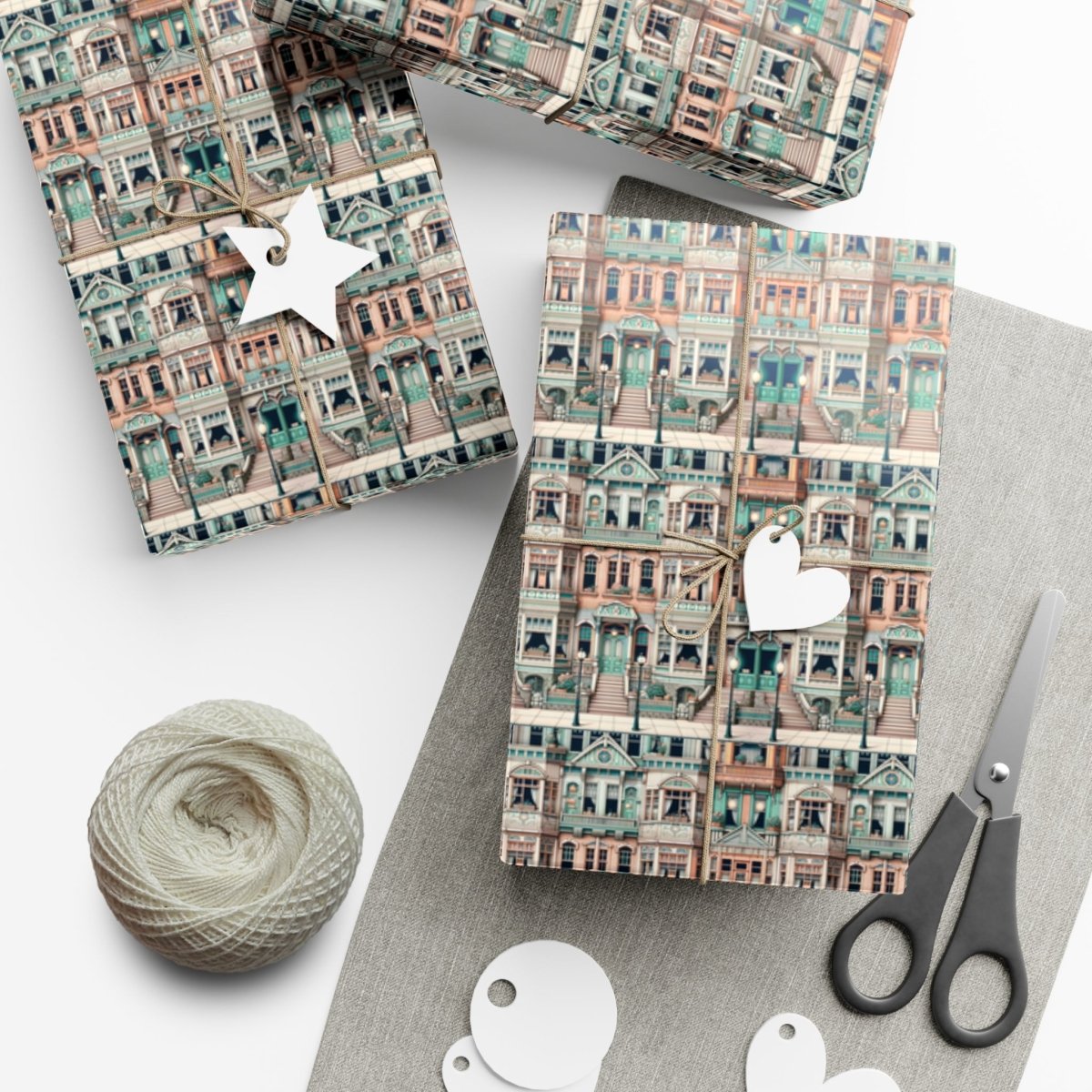 Modern Neighborhood Wes Anderson Style Gift Wrap - Home Decor | ShirtyAgents