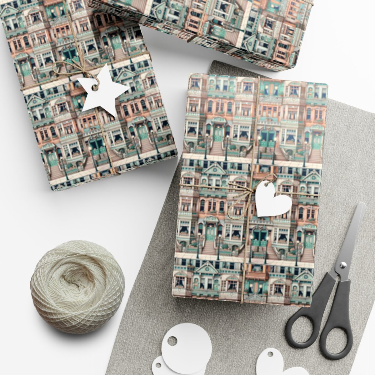 Modern Neighborhood Wes Anderson Style Gift Wrap - Home Decor | ShirtyAgents