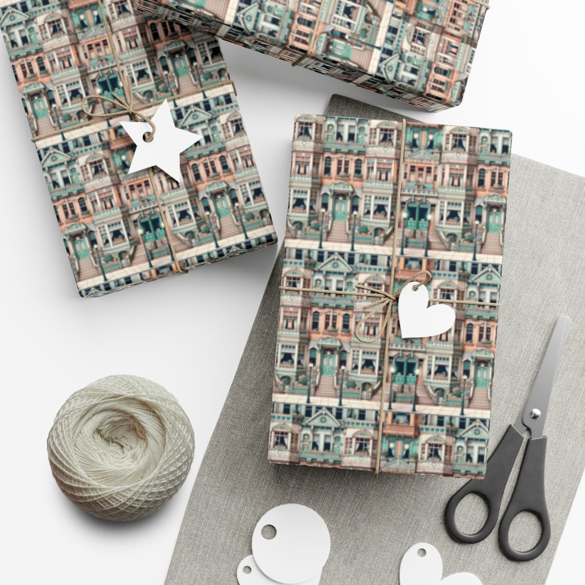 Modern Neighborhood Wes Anderson Style Gift Wrap - Home Decor | ShirtyAgents